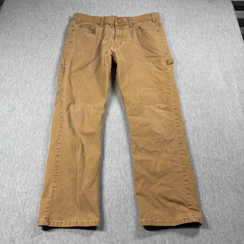 Dickies Pants Mens 36x30‎ Brown Flexible & Durable Work Carpenter Canvas Duck